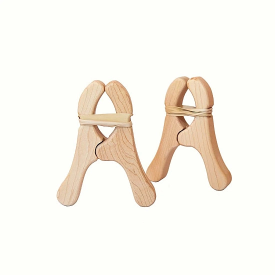 Sarah's Silks Esdoorn Houten Speelknijpers - 2 st