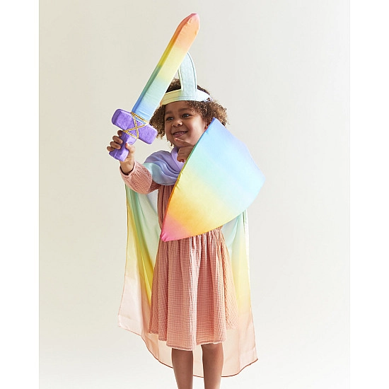 Sarah's Silks Speelzijde zwaard regenboog