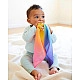 Sarah's Silks Speelzijde en houten bijtring regenboog