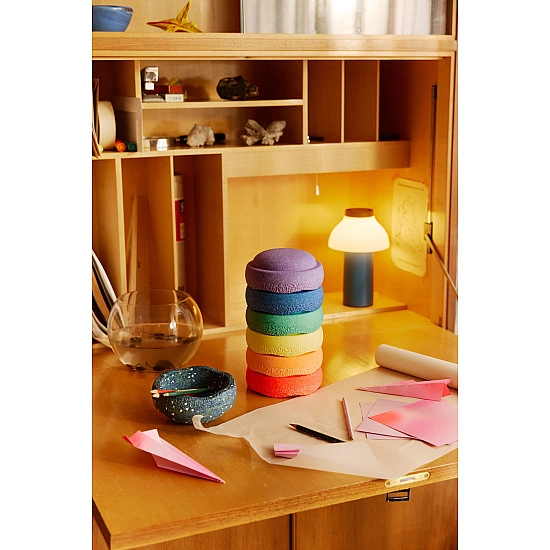 Stapelstein Mini Regenboog Set + GRATIS mini Water Lily 