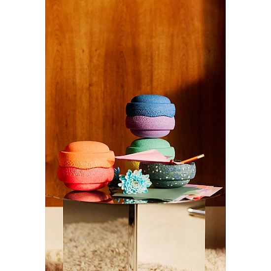 Stapelstein Mini Regenboog Set + GRATIS mini Water Lily 