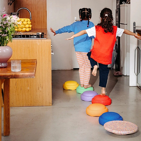Stapelstein® Original Regenboog Set + Balance Board Super Confetti