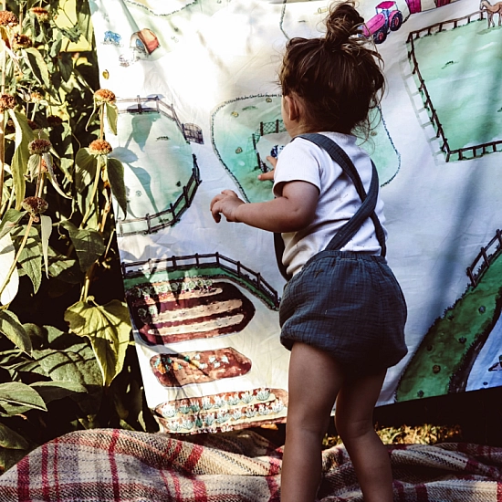 Wondercloths Speeldoek Een Dag Op De Boerderij - groot