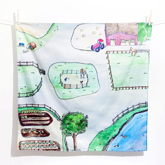 Wondercloths Speeldoek Een Dag Op De Boerderij - groot