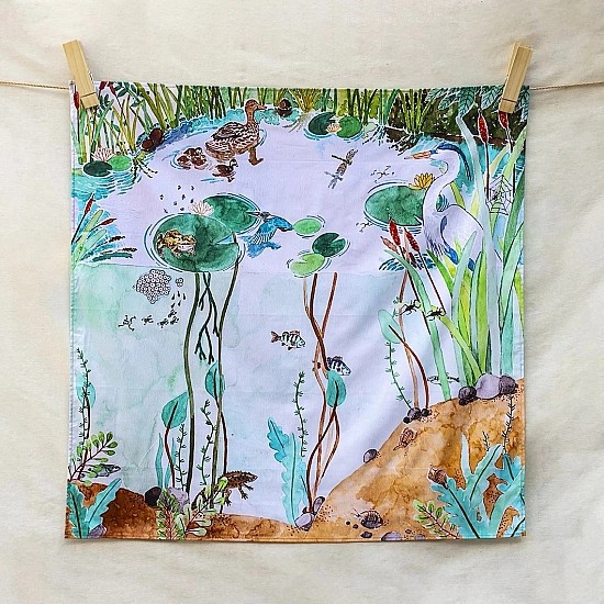 Wondercloths Speeldoek: Beneden bij de vijver