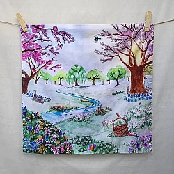 Speeldoek: Easter in the meadow - groot