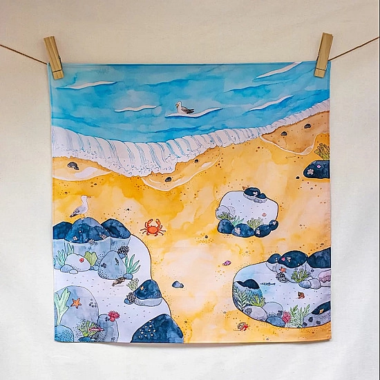 Wondercloths Speeldoek: Leven In De Rotspoel - groot