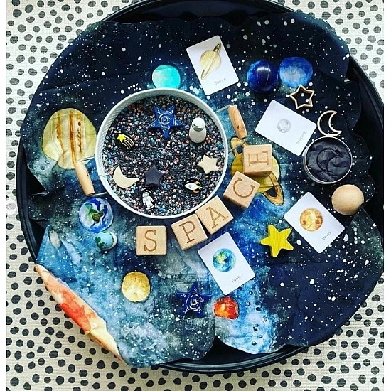 Wondercloths Speeldoek Het Zonnestelsel - groot 